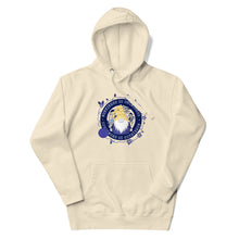 Load image into Gallery viewer, Wonkiness is Gnominess Blue Medallion Unisex Hoodie