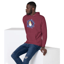 Load image into Gallery viewer, Wonkiness is Gnominess Blue Medallion Unisex Hoodie