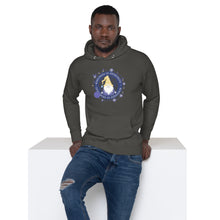 Load image into Gallery viewer, Wonkiness is Gnominess Blue Medallion Unisex Hoodie