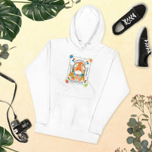Load image into Gallery viewer, Wonkiness is Gnominess Gnome with Orange Hat Unisex Hoodie