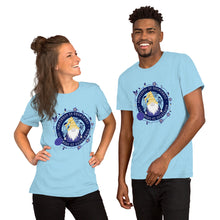 Load image into Gallery viewer, Wonkiness is Gnominess Blue Medallion T-shirt