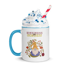 Load image into Gallery viewer, Wonkiness is Gnominess Purple Gnome with Yellow Chevron Hat Mug