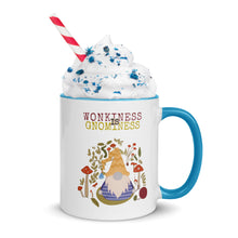 Load image into Gallery viewer, Wonkiness is Gnominess Purple Gnome with Yellow Chevron Hat Mug
