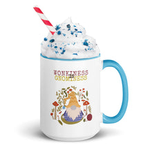 Load image into Gallery viewer, Wonkiness is Gnominess Purple Gnome with Yellow Chevron Hat Mug