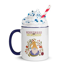 Load image into Gallery viewer, Wonkiness is Gnominess Purple Gnome with Yellow Chevron Hat Mug
