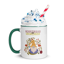 Load image into Gallery viewer, Wonkiness is Gnominess Purple Gnome with Yellow Chevron Hat Mug