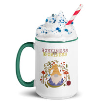 Load image into Gallery viewer, Wonkiness is Gnominess Purple Gnome with Yellow Chevron Hat Mug