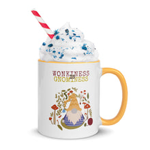 Load image into Gallery viewer, Wonkiness is Gnominess Purple Gnome with Yellow Chevron Hat Mug