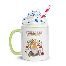 Load image into Gallery viewer, Wonkiness is Gnominess Purple Gnome with Yellow Chevron Hat Mug