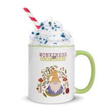 Load image into Gallery viewer, Wonkiness is Gnominess Purple Gnome with Yellow Chevron Hat Mug