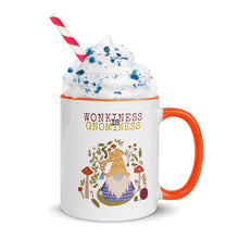 Load image into Gallery viewer, Wonkiness is Gnominess Purple Gnome with Yellow Chevron Hat Mug