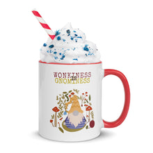 Load image into Gallery viewer, Wonkiness is Gnominess Purple Gnome with Yellow Chevron Hat Mug