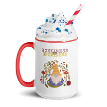 Load image into Gallery viewer, Wonkiness is Gnominess Purple Gnome with Yellow Chevron Hat Mug