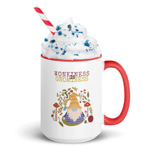 Load image into Gallery viewer, Wonkiness is Gnominess Purple Gnome with Yellow Chevron Hat Mug