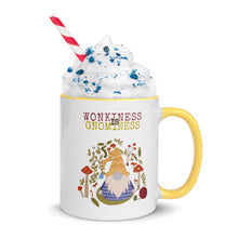 Load image into Gallery viewer, Wonkiness is Gnominess Purple Gnome with Yellow Chevron Hat Mug
