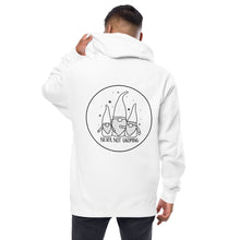 Load image into Gallery viewer, Never Not Gnoming: Unisex fleece zip up hoodie