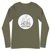 Load image into Gallery viewer, Never Not Gnoming: Unisex Long Sleeve Tee