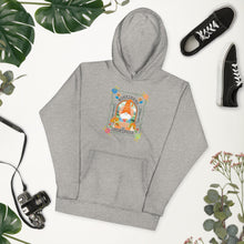 Load image into Gallery viewer, Wonkiness is Gnominess Gnome with Orange Hat Unisex Hoodie
