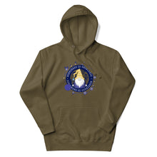 Load image into Gallery viewer, Wonkiness is Gnominess Blue Medallion Unisex Hoodie

