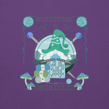 Load image into Gallery viewer, Wonkiness is Gnominess Blue Gnome with Green Hat Unisex Hoodie
