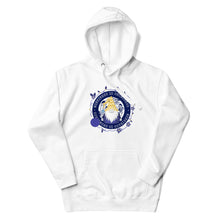 Load image into Gallery viewer, Wonkiness is Gnominess Blue Medallion Unisex Hoodie
