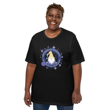 Load image into Gallery viewer, Wonkiness is Gnominess Blue Medallion T-shirt
