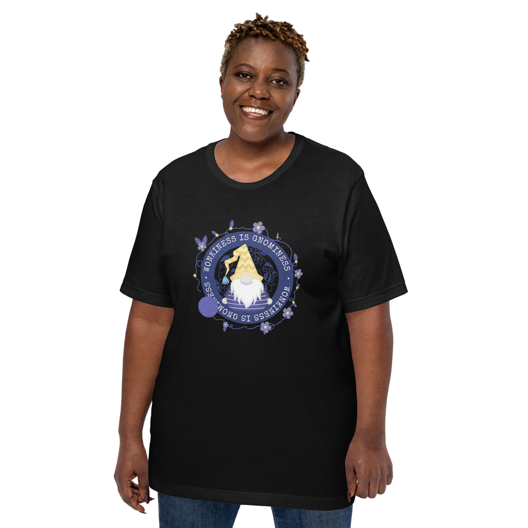 Wonkiness is Gnominess Blue Medallion T-shirt