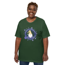 Load image into Gallery viewer, Wonkiness is Gnominess Blue Medallion T-shirt
