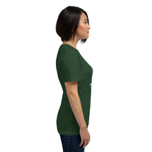 Load image into Gallery viewer, Wonkiness is Gnominess Blue Gnome with Green Hat T-shirt
