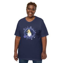 Load image into Gallery viewer, Wonkiness is Gnominess Blue Medallion T-shirt
