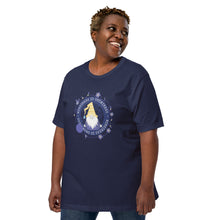 Load image into Gallery viewer, Wonkiness is Gnominess Blue Medallion T-shirt
