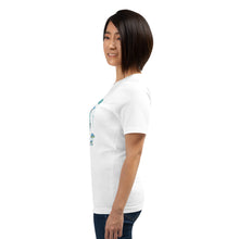 Load image into Gallery viewer, Wonkiness is Gnominess Blue Gnome with Green Hat T-shirt

