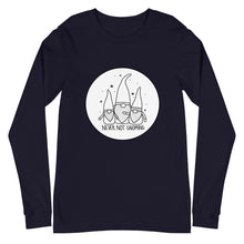 Load image into Gallery viewer, Never Not Gnoming: Unisex Long Sleeve Tee
